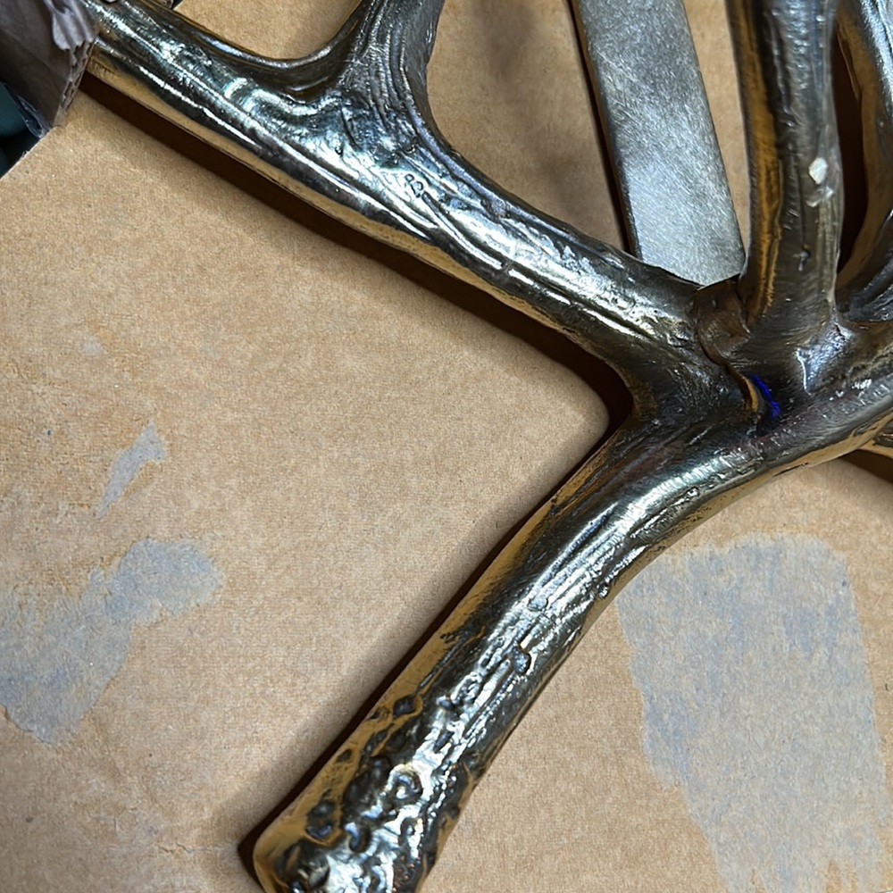 Pottery Barn Country Cabin Chic Antler Wreath Hanger - Brass Color 🦌 - Picture 12 of 16